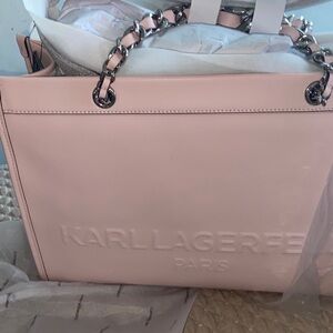 Karl Lagerfeld Light Pink Tote Bag